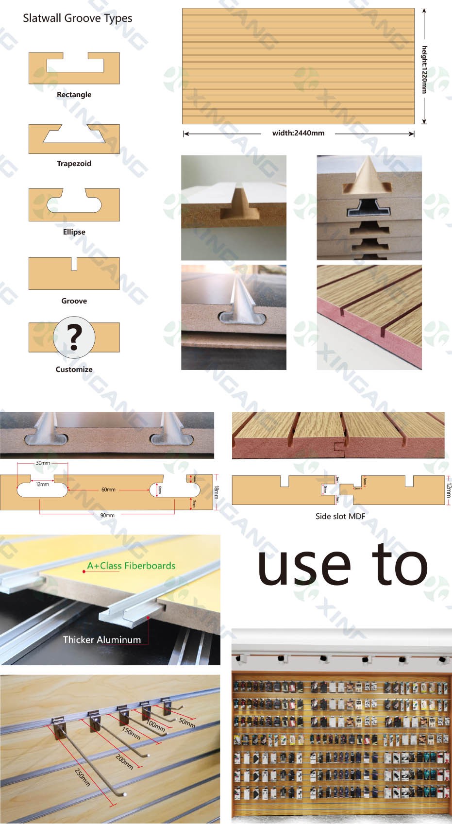 SINGLE&DOUBLE-SIDED MDF SLATWALL SINGLE&DOUBLE-SIDED MDF SLATWALL
