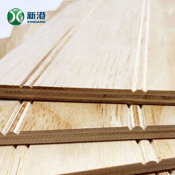 1220*2440*9mm-18mm Slotted Pine Plywood For Decoration