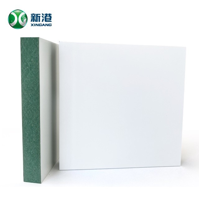18mm Waterproof Green MDF Board Laminated High Gloss Surface Paper For Furniture