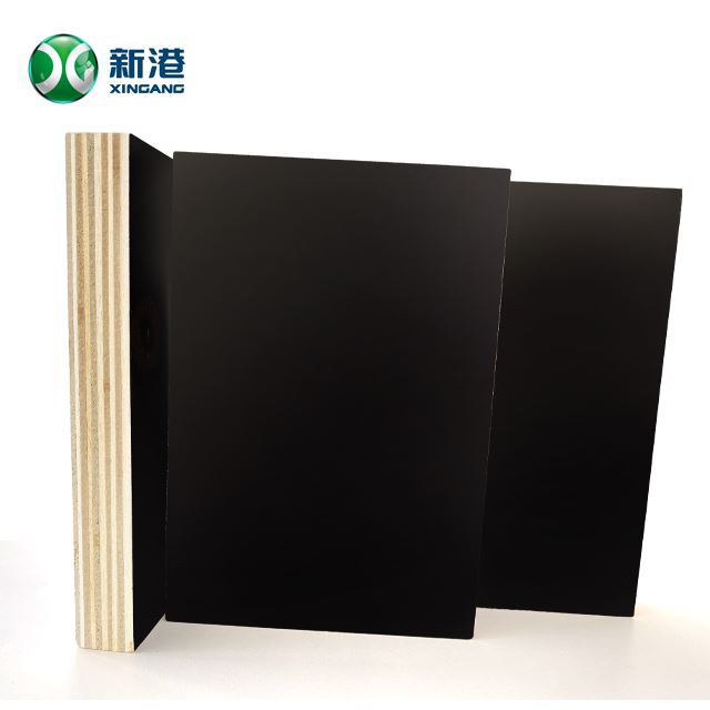 Hot Selling 18mm Poplar Core Two Time Hot Press Black Construction Shuttering Film Faced Plywood