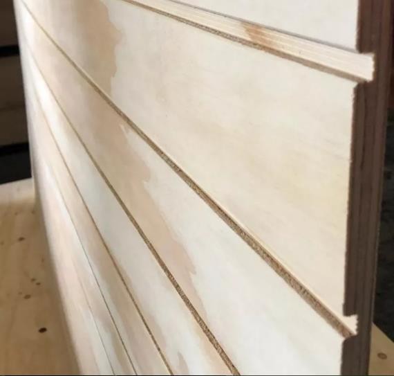 Pine Veneer V U W Grooved Plywood Slotted Plywood For Construction Decorative